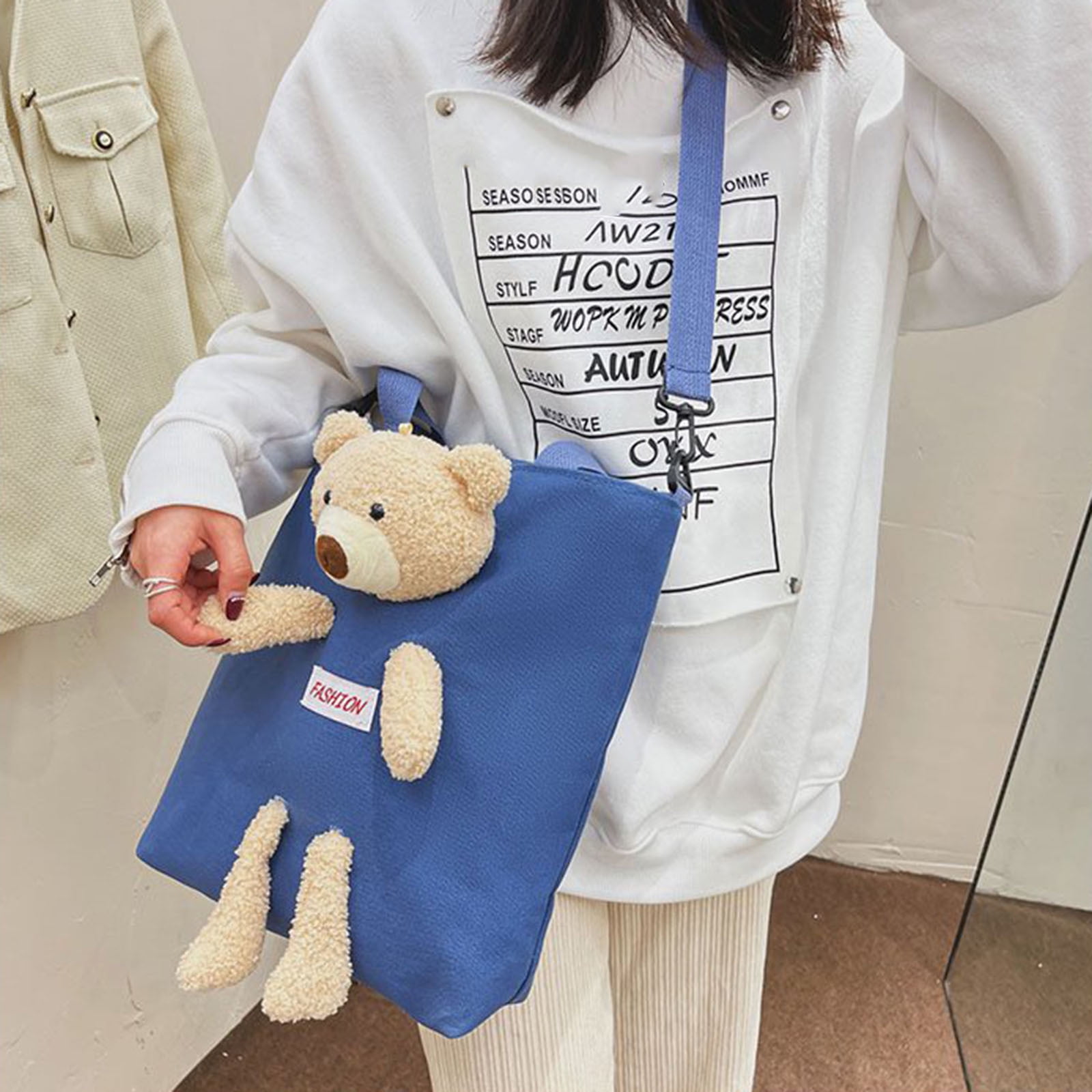 Bear Crossbody Bag | Cute Cartoon Anime Messenger Shoulder Bag For Casual Use