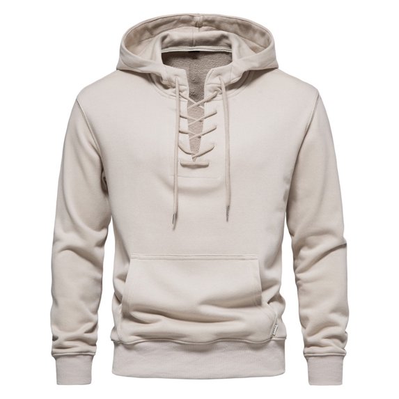 Lilgiuy Man Casual Hooded Have Pockets Pullover Long Sleeve Sweatshirt Blouse Tops for Workplace Office Business