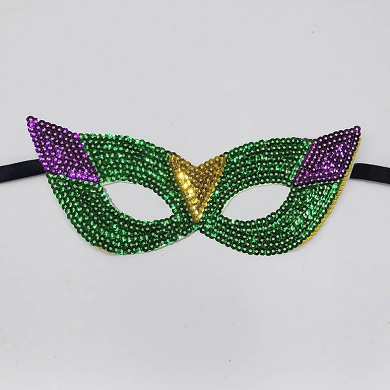 Black Gold Sequin Face Yellow Eye Masks Unisex Black Gold Sequin Face Yellow Eye Masks Unisex