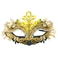 thumbnail image 1 of Lilgiuy Mardi Gras Masquerade Mask Half Face Venetian Masks Vintage Mascarade Mask Antique Look Costumes Party Accessory for Women Men Carnival, Multiple Styles and Colors, 1 of 2