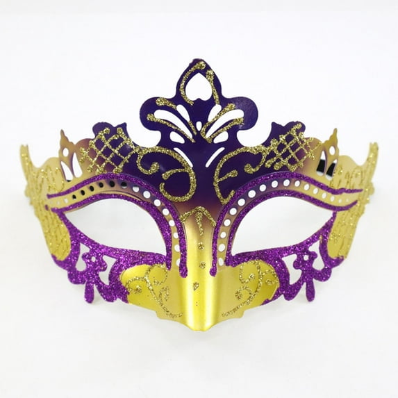 Lilgiuy Mardi Gras Masquerade Mask Half Face Venetian Masks Vintage Mascarade Mask Antique Look Costumes Party Accessory for Women Men Carnival, Multiple Styles and Colors