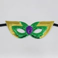 thumbnail image 1 of Lilgiuy Masquerade Mask Carnival Party Mask Halloween Christmas New Year Mask Costumes Mardi Gras Mask Party Accessory Gifts for Your Family or Friends(Green,One Size), 1 of 2