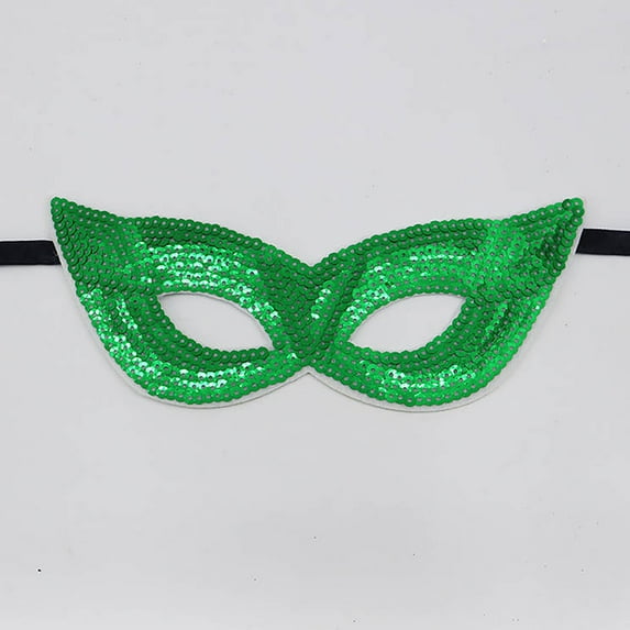 Lilgiuy Masquerade Mask Carnival Party Mask Halloween Christmas New Year Mask Costumes Mardi Gras Mask Party Accessory Gifts for Your Family or Friends(Green,One Size)