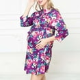 thumbnail image 1 of Lilgiuy Maternity Robe And Matching Baby Set Labor Delivery Robe And Swaddle Set Fall Clothes for 2022 Spring Winter, 1 of 6
