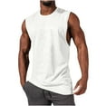 thumbnail image 1 of Lilgiuy Men Active Tank Tops Fashion Solid Pullover Round Neck Summer Vest, 1 of 4