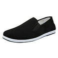 thumbnail image 1 of Lilgiuy Men Boys Casual Sneakers Sports Running Breathable Solid Canvas Slip-On Shoes Black Discount, 1 of 1