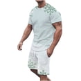 thumbnail image 1 of Lilgiuy Men Casual Christmas Round Neck T-Shirt 3D Print Short Sleeve Blouse And Pants Set 2022 Fall Winter, 1 of 4