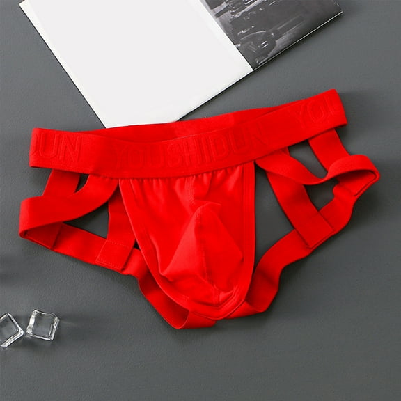 Lilgiuy Men Casual Hollow-carved Design Double Thong Panties Hip Lift Low Waist Underwear Pants 2022 Fall Winter