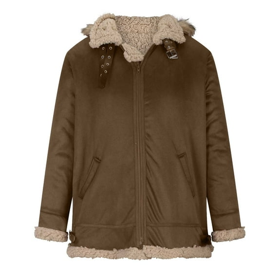 Lilgiuy Men Casual Keep Warm Thicken Long Sleeve Turndown Jacket Zipper Patchwork Coats Khaki 2022 Fall Winter