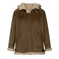 thumbnail image 1 of Lilgiuy Men Casual Keep Warm Thicken Long Sleeve Turndown Jacket Zipper Patchwork Coats Khaki Winter Clothes for 2022, 1 of 4