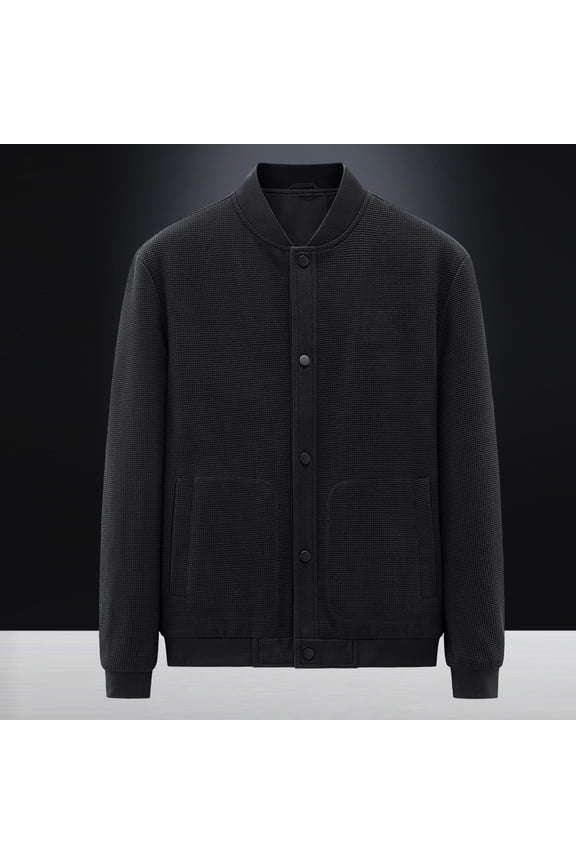 Men Casual Novelty Long Sleeve Turndown Zipped Pocket Cotton Thermal Top Jacket for Sailing Fishing Camping