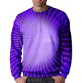 thumbnail image 1 of Lilgiuy Men Casual Round Neck Long Sleeve Pullover 3D Printed Sweatshirts Blouse Performance Workout Muscle Cut Tee, 1 of 4
