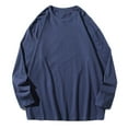 thumbnail image 1 of Lilgiuy Men Casual Round Neck Long Sleeve Pullover Solid Color Sweatshirts Blouse for Going Out, 1 of 3