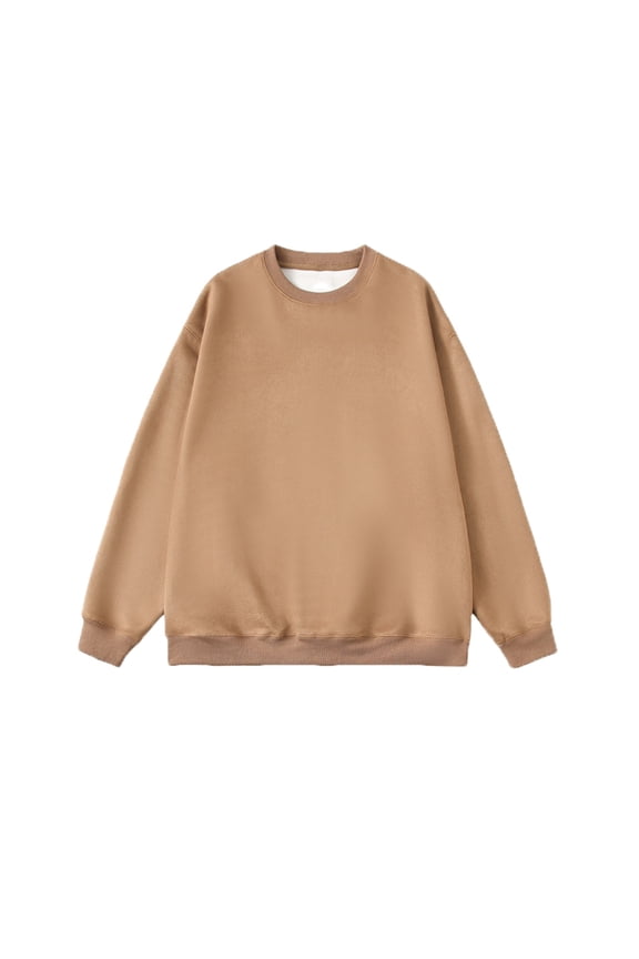 Men Casual Round Neck Long Sleeve Pullover Solid Color Sweatshirts Blouse for Sailing Fishing Camping