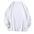 thumbnail image 1 of Lilgiuy Men Casual Round Neck Long Sleeve Pullover Solid Color Sweatshirts Blouse for Sailing Fishing Camping, 1 of 3