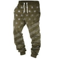 thumbnail image 1 of Lilgiuy Men Drawstring Sweatpants Star Print Pockets Elasticated Trousers Cuffed Long Lenght Pant Fall Winter Daily Leisure Trouser, 1 of 5