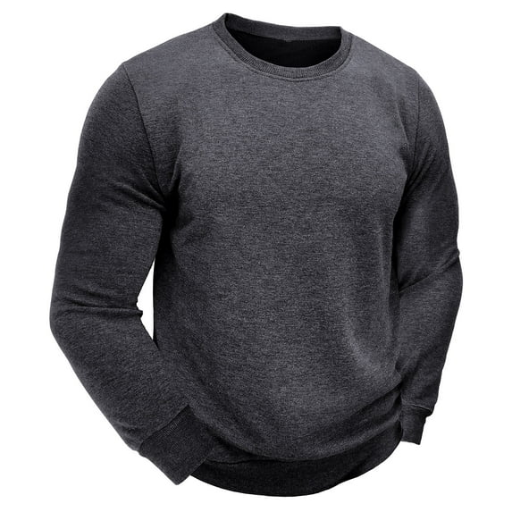 Lilgiuy Men Fashion Casual Round Neck Long Sleeve Thicken Pullover Sweatshirts Blouse for New Year Christmas Halloween