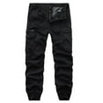 thumbnail image 1 of Lilgiuy Men Full Length Pants New Fashion Casual Overalls Solid Color Wash Multi Pocket Pants Breathable Mountain Camping Fishing Pant, 1 of 2
