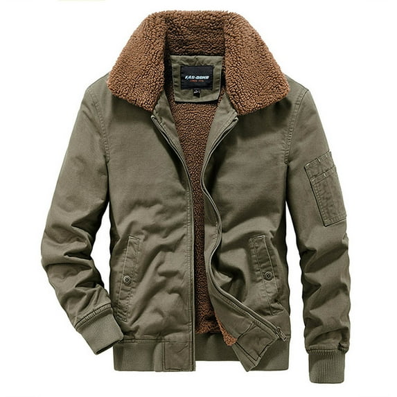 Lilgiuy Men Novelty Lapel Casual and Fleece Jacket Short Tooling Long Sleeve Hooded Casual Outwear & Jackets Gifts for Your Family or Friends