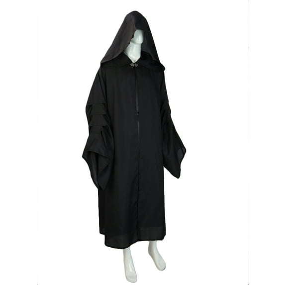 Lilgiuy Men Patchwork Hooded Side Slit Casual Party Retro Gothic Long Cloak Stage Outfit for Riding Hunting