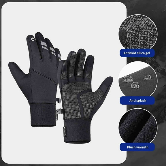 Lilgiuy Men and Women Outdoor Sports Gloves Fall Winter Non Slip Windproof Full Finger Ski Snow Warm Mittens for Christmas Birthday New Year