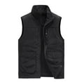 thumbnail image 1 of Lilgiuy Men's Athletic Vest Fashion Solid Color Warm Sleeveless Slim Fit Jacket for Climbing Fishing Black, 1 of 4