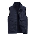 thumbnail image 1 of Lilgiuy Men's Athletic Vest Fashion Solid Color Warm Sleeveless Slim Fit Jacket for Climbing Fishing Blue, 1 of 4