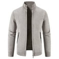 thumbnail image 1 of Lilgiuy Men's Autumn And Winter Stand Collar Sweater Casual Fleece Jacket Beige Fall Fashion for 2022 Spring Winter, 1 of 5