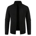 thumbnail image 1 of Lilgiuy Men's Autumn And Winter Stand Collar Sweater Casual Fleece Jacket Black Fashion for 2022 Spring Winter, 1 of 5