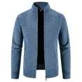 thumbnail image 1 of Lilgiuy Men's Autumn And Winter Stand Collar Sweater Casual Fleece Jacket Blue Fall Fashion for 2022 Spring Winter, 1 of 5