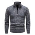 thumbnail image 1 of Lilgiuy Men's Autumn Winter Sweater Casual Pullover Hooded Fleece Jacket Dark Gray Winter Clothes for 2022, 1 of 5