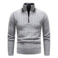 thumbnail image 1 of Lilgiuy Men's Autumn Winter Sweater Casual Pullover Hooded Fleece Jacket Gray Fall Fashion for 2022 Spring Winter, 1 of 5