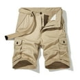 thumbnail image 1 of Lilgiuy Men's Cargo Shorts Zipper Button Pockets Cropped Cargo Shorts Clearance Sales, 1 of 5