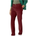 thumbnail image 1 of Lilgiuy Men's Corduroy Pant Casual Solid Color Straight Fit Flat-Front Winter Warm Chino Pants for Work Business Office, 1 of 4