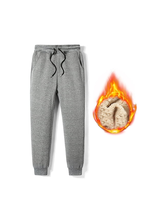 Men's Fashion Casual Cashmere Warm Pants Plush Thickened Leggings Solid Color Mid Waist Pencil Trousers Trousers Workout Hiking Track Golf Outdoor Pants