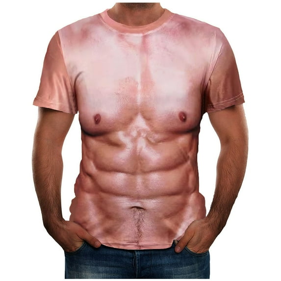 Lilgiuy Men's Fitness T Shirts Casual Solid Color Muscle Workout Short Sleeve Basic Round Neck Stretchy Tee Shirt Top Gift for Boyfriend