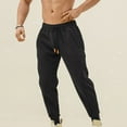 thumbnail image 1 of Lilgiuy Men's Golf Joggers Pants Casual Solid Color Elastic Mid-waist Stretch Slim Fit Lightweight Sweatpants with Pockets for Work Office Business Travel, 1 of 4