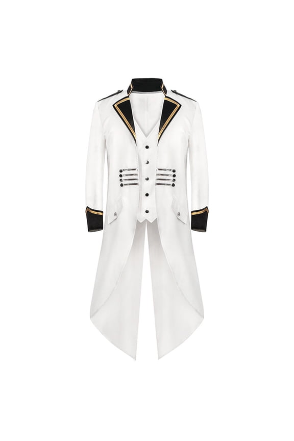 Men's Gothic Tailcoat Coat Steampunk Retro Tail Coat Medieval Lapel Court Dress Slim Coat for Home Leisure