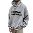 thumbnail image 1 of Lilgiuy Men's Hoodie Letter Printed Pullover Long-sleeved Top Hooded Sweatshirts for Going Out, 1 of 5
