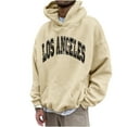 thumbnail image 1 of Lilgiuy Men's Hoodie Letter Printed Pullover Long-sleeved Top Hooded Sweatshirts for Other Activities, 1 of 5