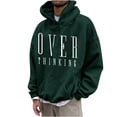 thumbnail image 1 of Lilgiuy Men's Hoodie Letter Printed Pullover Long-sleeved Top Hooded Sweatshirts for Party Club Birthday, 1 of 5