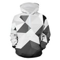 thumbnail image 1 of Lilgiuy Men's Hoodie Non Positioning Geometric Print Pullover Casual Long Sleeved Top Sweatshirts for Dating Wedding, 1 of 4