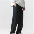 thumbnail image 1 of Lilgiuy Men's Joggers Sweatpants Basic Solid Color Straight Leg Loose Fit Comfort Soft Running Athletic Pants with Pockets, 1 of 5