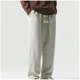 thumbnail image 1 of Lilgiuy Men's Joggers Sweatpants Basic Solid Color Straight Leg Loose Fit Comfort Soft Running Athletic Pants with Pockets, 1 of 4