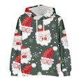 thumbnail image 1 of Lilgiuy Men's Novelty Casual Christmas Printed Sweater Long Sleeve Hooded Pocket Top Sweater for Dating Wedding, 1 of 4