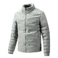 thumbnail image 1 of Lilgiuy Men's Novelty Jacket Stand Collar Lightweight Padded Jacket Winter Warm Jacket Casual Coat for Daily Leisure Life, 1 of 5