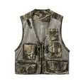 thumbnail image 1 of Lilgiuy Men’s Outdoor Fishing Vest with Multi Pockets Casual Loose Lightweight Mesh Utility Vest for Travel Photography Camouflage, 1 of 4