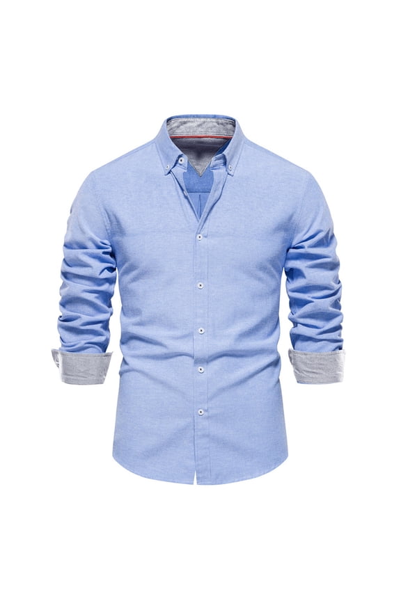 Men's Plaid Shirts Casual Button Down Turn Down Collar Long Sleeve Shirt Jacket with Pockets Gifts for Your Family or Friends