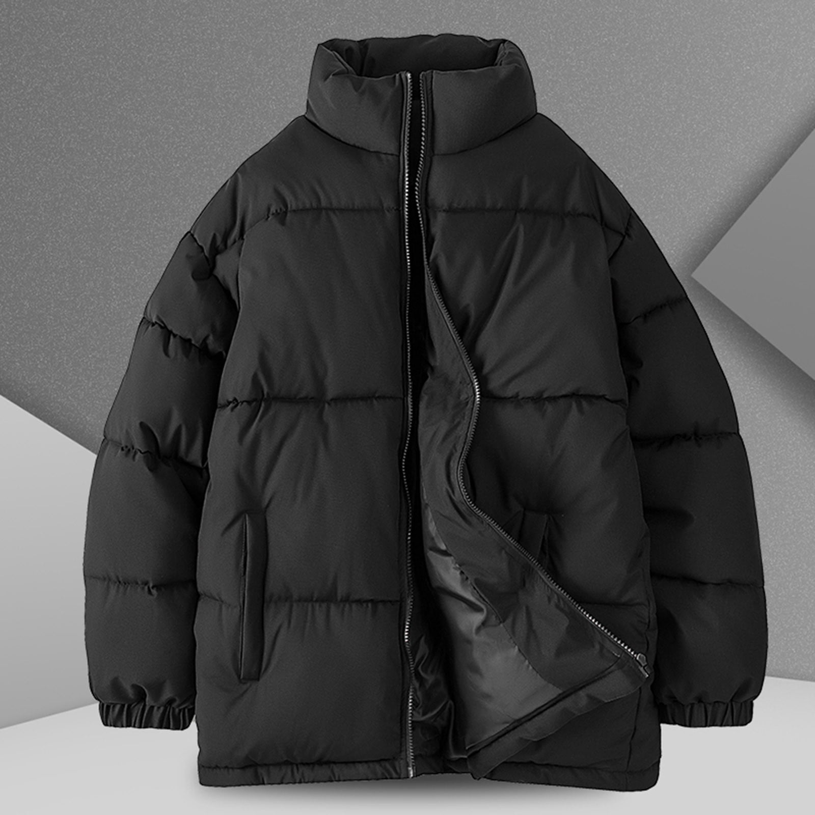 ジャケット・アウター alumu shaggy stand collar middle coat