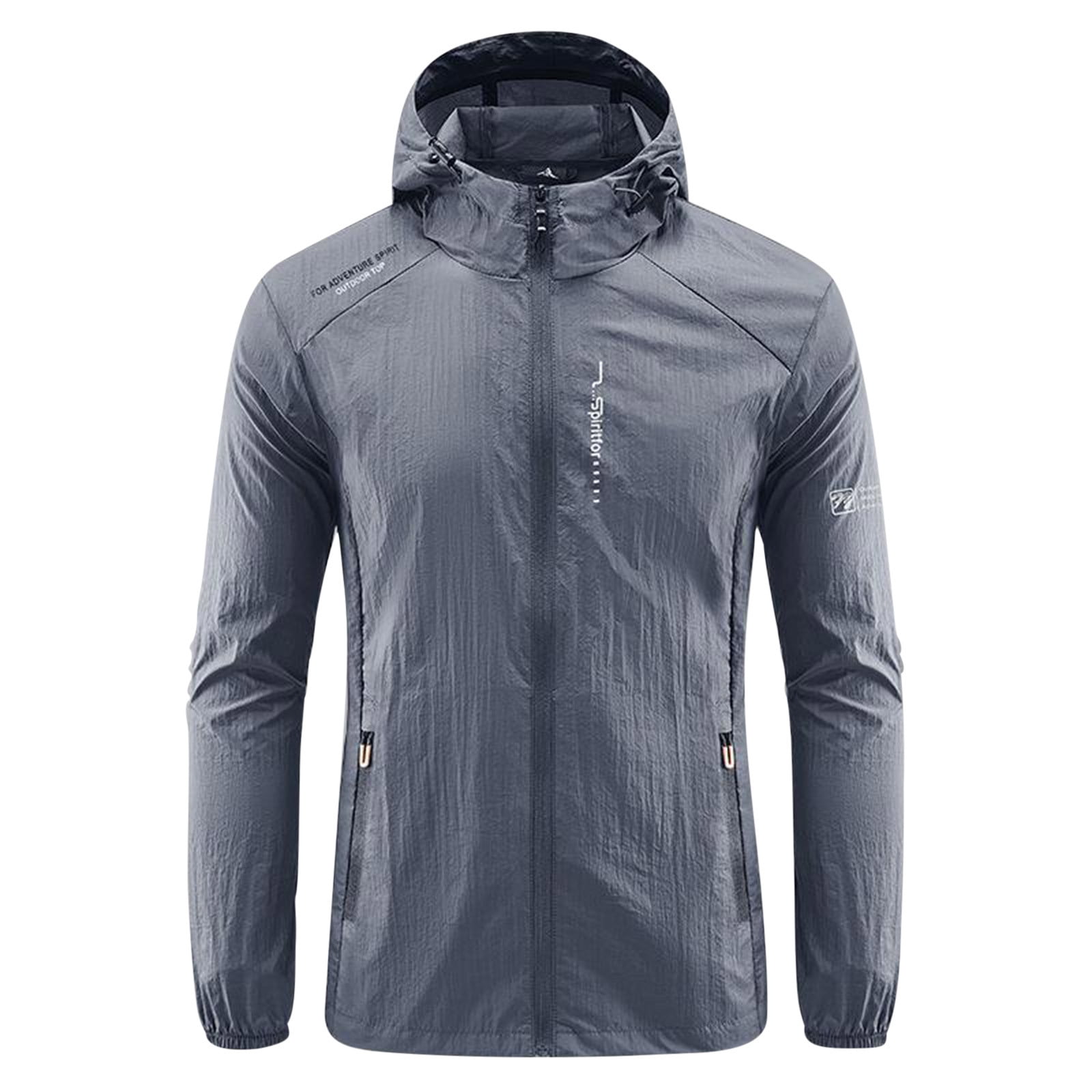 Lilgiuy Men's Skin Trench Long Sleeve Hooded Casual Outwear & Jackets